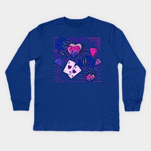 Pink! Purple! BLue! Kids Long Sleeve T-Shirt